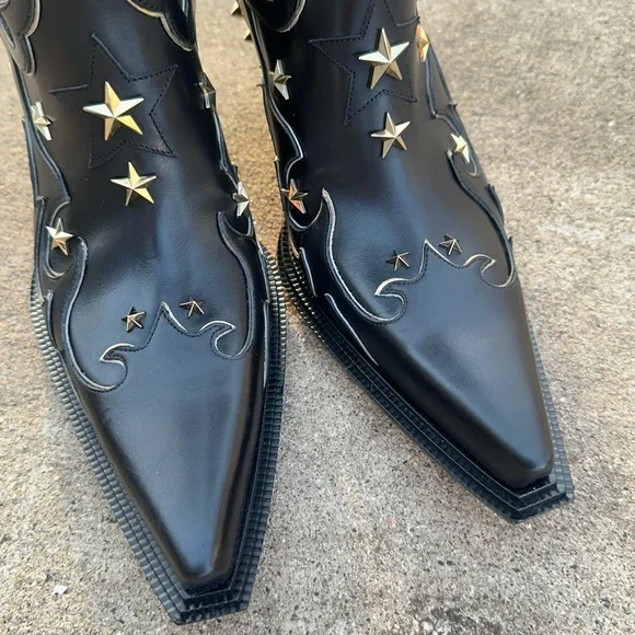 Christian Louboutin Cowboy Western Boots 40 Horseshoe Embellished 9 10 - Picture 4 of 16